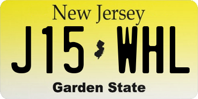 NJ license plate J15WHL