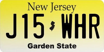 NJ license plate J15WHR