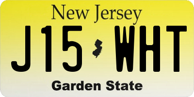 NJ license plate J15WHT
