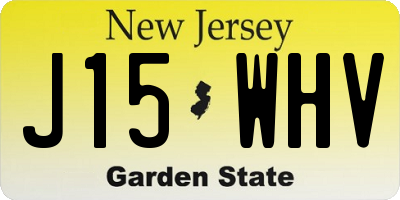 NJ license plate J15WHV