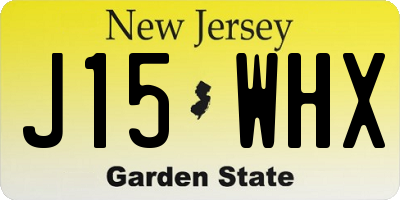 NJ license plate J15WHX