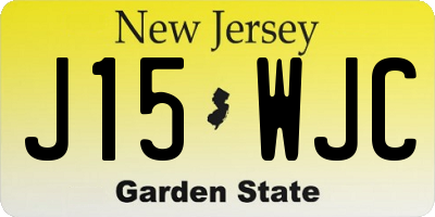 NJ license plate J15WJC