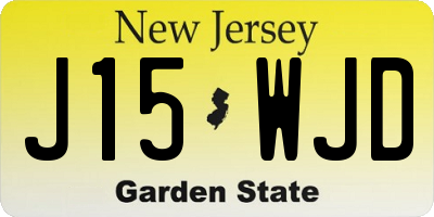 NJ license plate J15WJD
