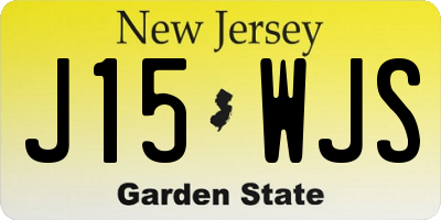 NJ license plate J15WJS