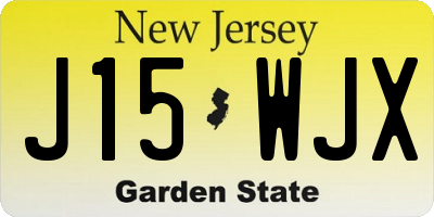 NJ license plate J15WJX