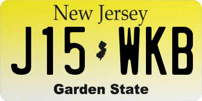 NJ license plate J15WKB