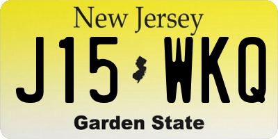 NJ license plate J15WKQ