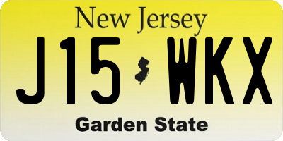 NJ license plate J15WKX