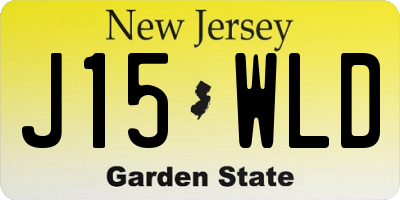 NJ license plate J15WLD