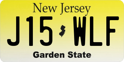 NJ license plate J15WLF