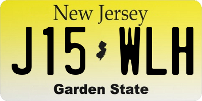 NJ license plate J15WLH