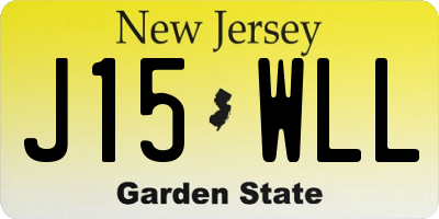 NJ license plate J15WLL