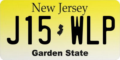 NJ license plate J15WLP