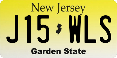 NJ license plate J15WLS
