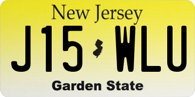 NJ license plate J15WLU