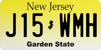 NJ license plate J15WMH
