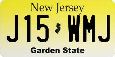 NJ license plate J15WMJ