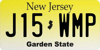 NJ license plate J15WMP