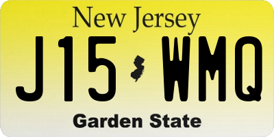 NJ license plate J15WMQ