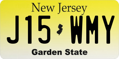 NJ license plate J15WMY