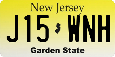 NJ license plate J15WNH