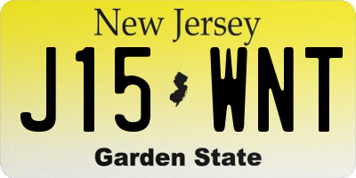 NJ license plate J15WNT