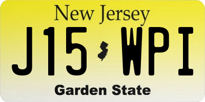 NJ license plate J15WPI
