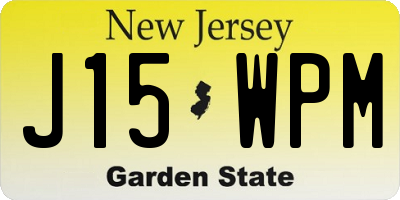 NJ license plate J15WPM