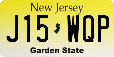 NJ license plate J15WQP