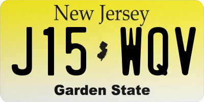 NJ license plate J15WQV