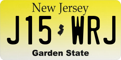 NJ license plate J15WRJ