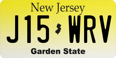 NJ license plate J15WRV