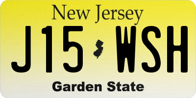 NJ license plate J15WSH