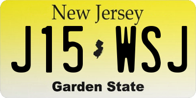 NJ license plate J15WSJ
