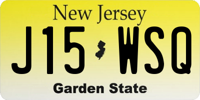 NJ license plate J15WSQ