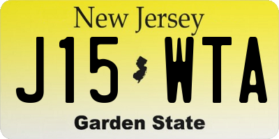 NJ license plate J15WTA