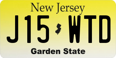 NJ license plate J15WTD