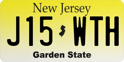 NJ license plate J15WTH