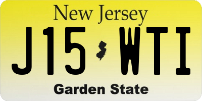 NJ license plate J15WTI