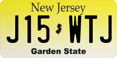 NJ license plate J15WTJ
