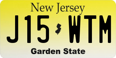 NJ license plate J15WTM