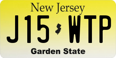 NJ license plate J15WTP