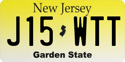 NJ license plate J15WTT