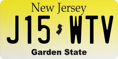 NJ license plate J15WTV