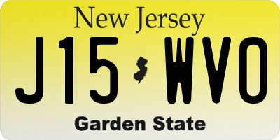 NJ license plate J15WVO