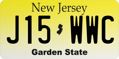 NJ license plate J15WWC