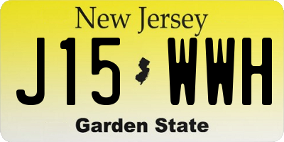 NJ license plate J15WWH