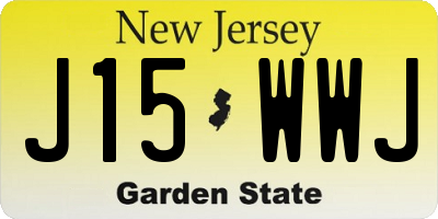 NJ license plate J15WWJ