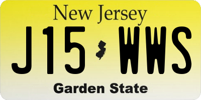 NJ license plate J15WWS