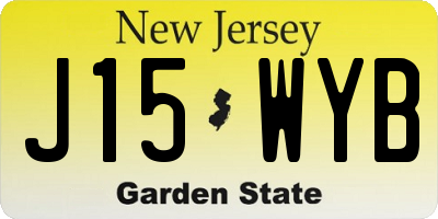 NJ license plate J15WYB